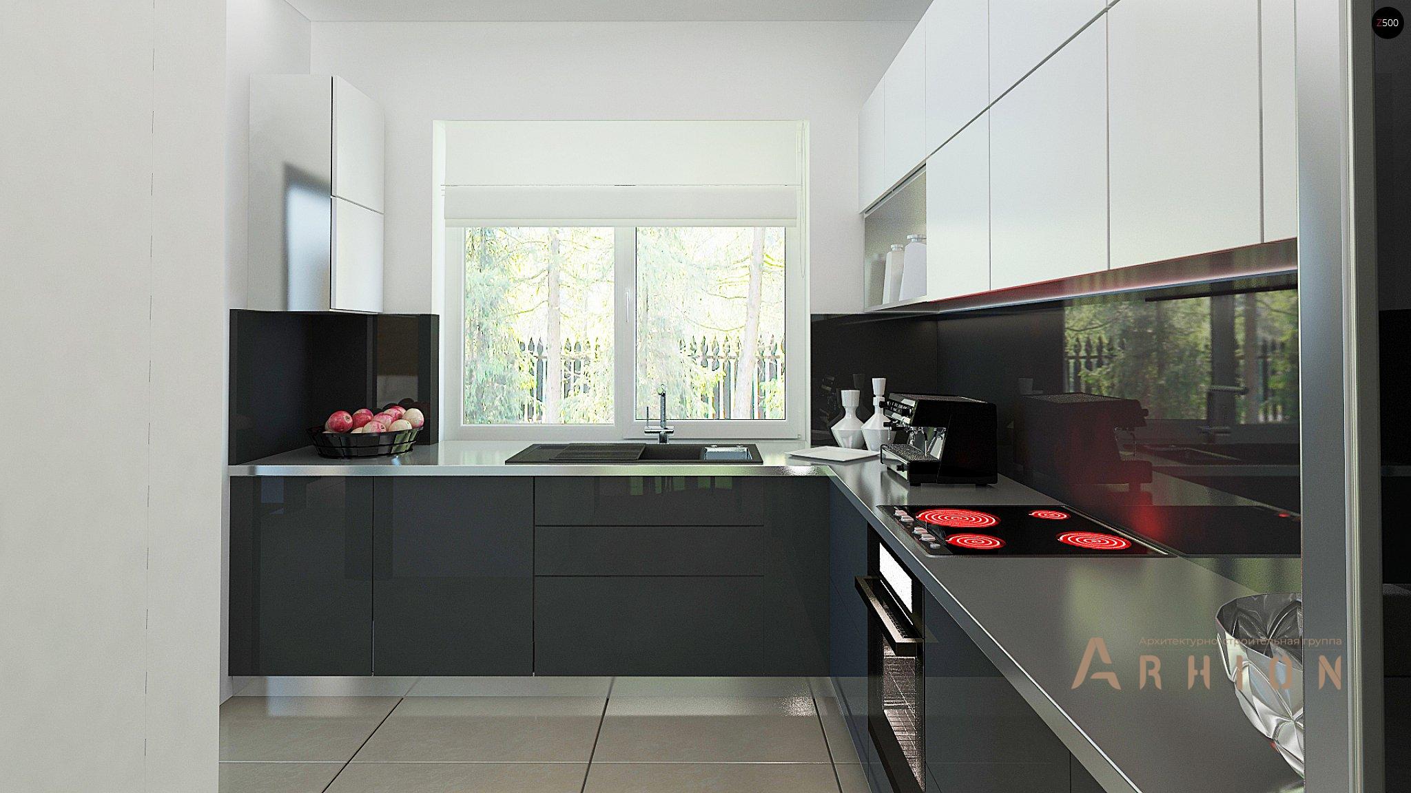 6. Проект одноэтажного дома в европейском стиле с четырехскатной, Z284 GP2, площадью - 211 кв c мансардой, терассой, балконом, гаражом